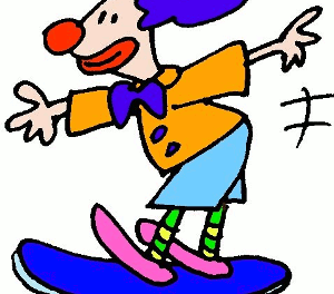 Payasito en patineta