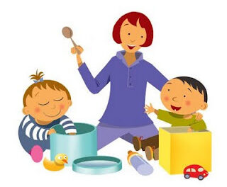 imagenes de ninos jugando con su mamá para imprimir