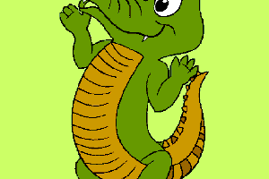 cocodrilo feliz
