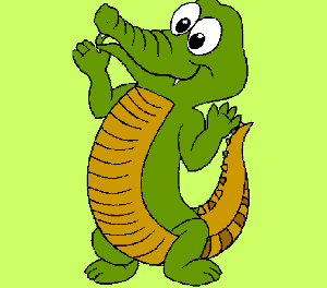 cocodrilo feliz