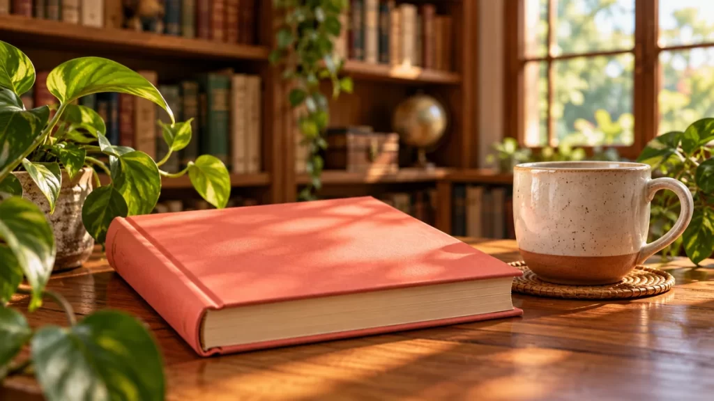 Ariel: origen, significado y formas del nombre 1 Libro coral y una taza de cerámica en un rincón de lectura.